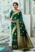 Picture of Green Banarasi Silk Jacquard woven Saree with Blouse