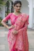 Picture of Light Pink Banarasi Silk Jacquard Woven Saree with Blouse