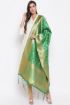 Picture of Green Banarasi Silk Jacquard Woven Dupatta