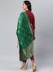 Picture of Green Banarasi Silk Jacquard Woven Dupatta